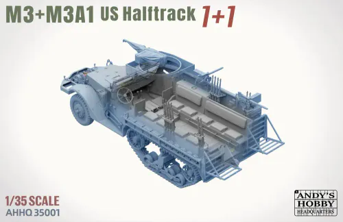 Andy's HQ - 1:35 - M3 & M3A1 U.S. WWII Halftracks (2 full kits in one box)