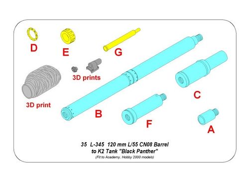 120 mm L/55 CN08 Barrel to K2 Tank 