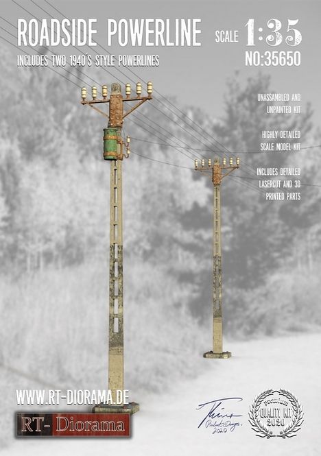 Hovedbilde RT-Diorama 1:35 - 35650 Roadside Powerline