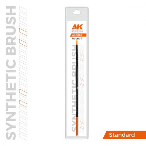 AK-Interactive B008 AK Synthetic Brush - Round 1