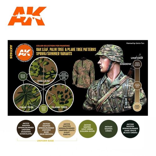 AK-Interactive AK 11626 OAK LEAF, PALM TREE & PLANE TREE PATTERNS SPRING/SUMMER VARIANTS SET