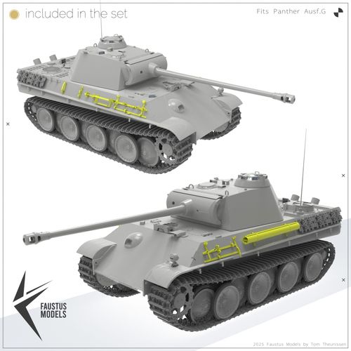 Faustus Models 1:35 - FM35022 Panther Ausf.G Tool Racks [Open]