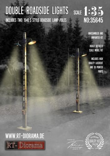 RT-Diorama 1:35 - 35645 Double Roadside Lights - 1940s style