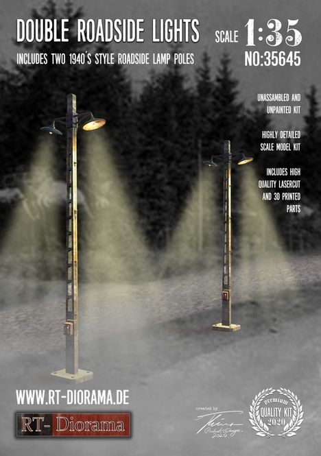 Hovedbilde RT-Diorama 1:35 - 35645 Double Roadside Lights - ...