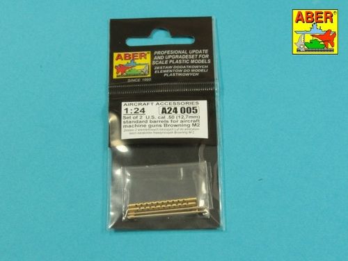 Set of 2  cal .50 (12,7mm) standard barrels for US aircraft machine guns Browning M2 - Aber Models