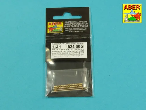 Set of 2  cal .50 (12,7mm) standard barrels for US aircraft machine guns Browning M2 - Aber Models