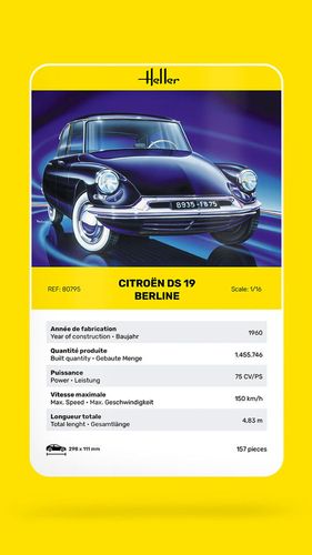 Heller 1:16 - Citroën DS 19 Berline 80795 