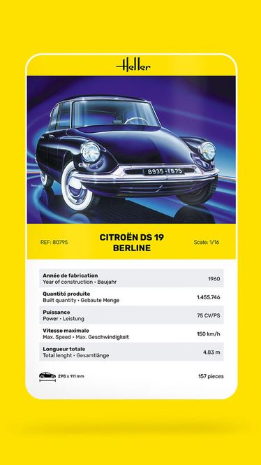 Hovedbilde Heller 1:16 - Citroën DS 19 Berline 80795 