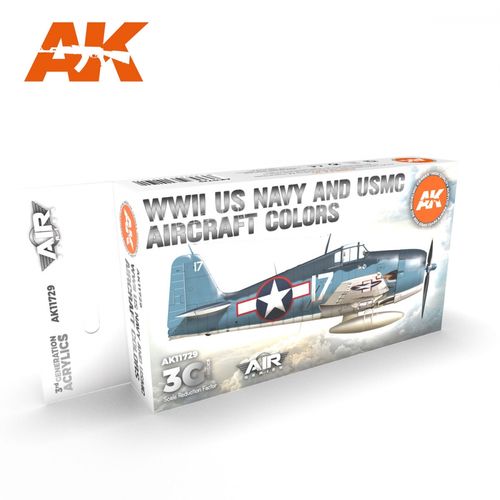 AK-Interactive AK 11729 WWII US Navy & USMC Aircraft Colors Set