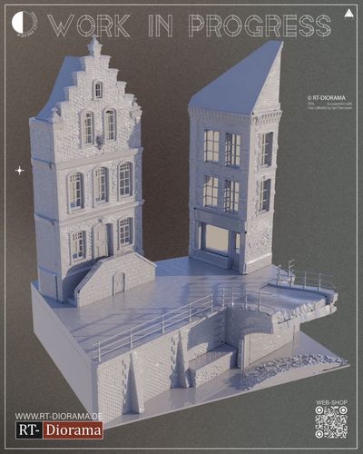 RT-Diorama 35056 Collapsed Bridge Netherlands [Diorama Base] (1:35)