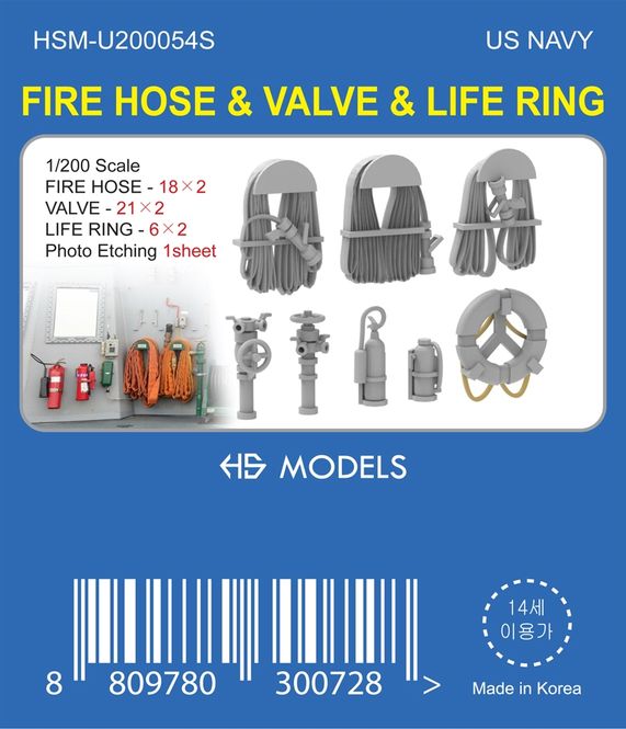Hovedbilde HS Models 1:200 - US Navy Fire Hose & Velve, Life ...