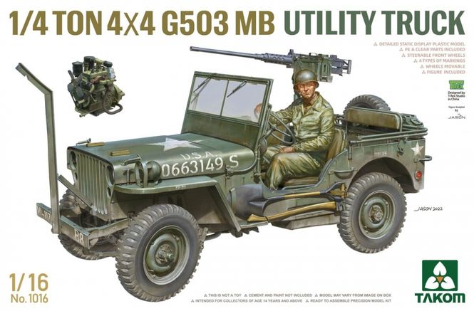 Hovedbilde Takom 1:16 - 1/4 Ton 4x4 G503 MB Utility Truck ...