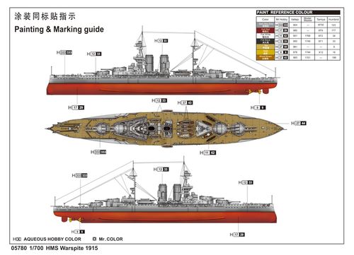 Trumpeter 1:700 - HMS Warspite 1915 (05780)
