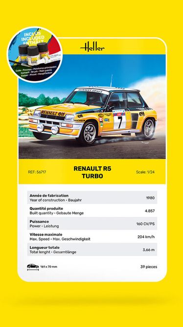 Hovedbilde Heller 1:24 - Renault R5 Turbo - Starter Set ...