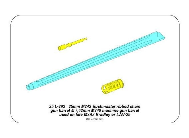 Hovedbilde 25mm M242 Bushmaste rribbed chain gun barrel ...