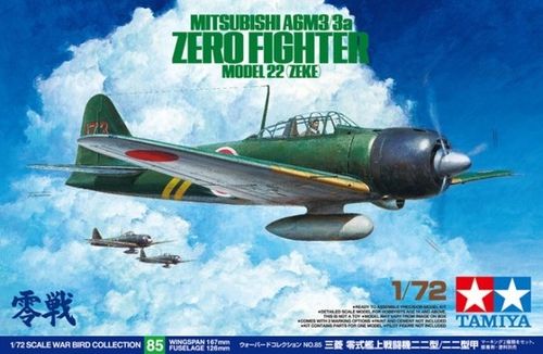 Tamiya 1:72 - Mitsubishi A6M3/3a Zero Fighter Model 22 (Zeke) (60785)
