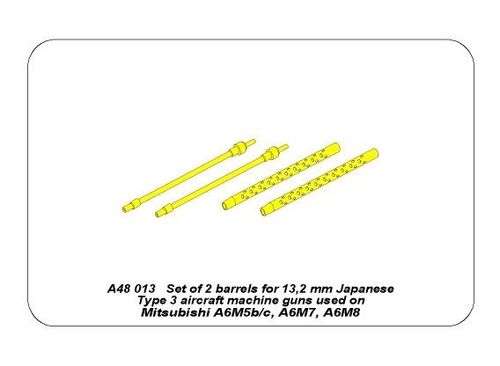 Set of 2 barrels for Type 3 MG - Aber Models