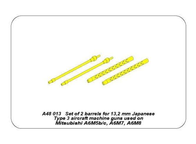 Main Image Set of 2 barrels for Type 3 MG - Aber Models