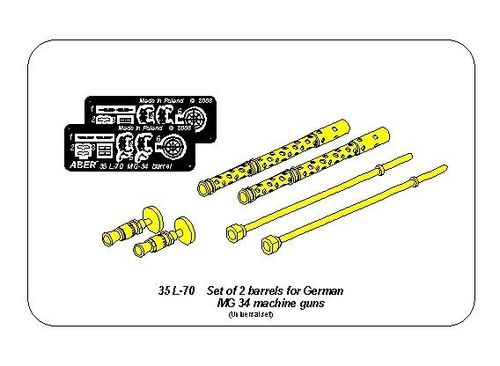 Set of 2 Barrels for German machine guns MG34