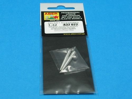 2 barrels for Hispano 20mm for Spitfire - Aber Models