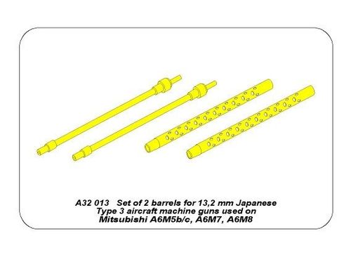 Set of 2 barrels for Japan Type 3 MG - Aber Models