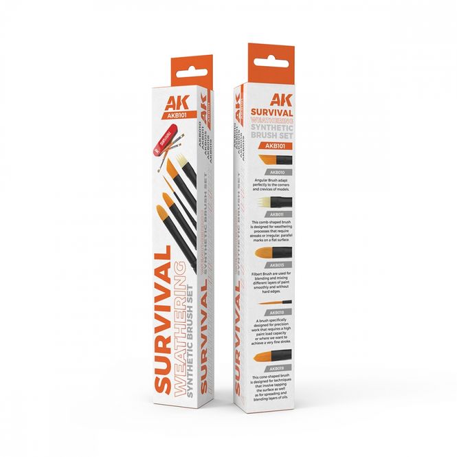 Hovedbilde AK-Interactive - Survival Weathering Brushes Set