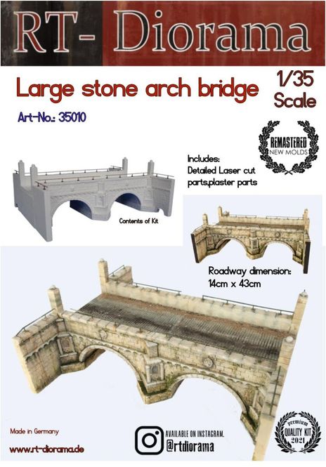 Main Image RT-Diorama 35010 Large Stone Arch Bridge (1:35)