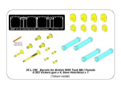 Barrels for Tank Mk.IV Female