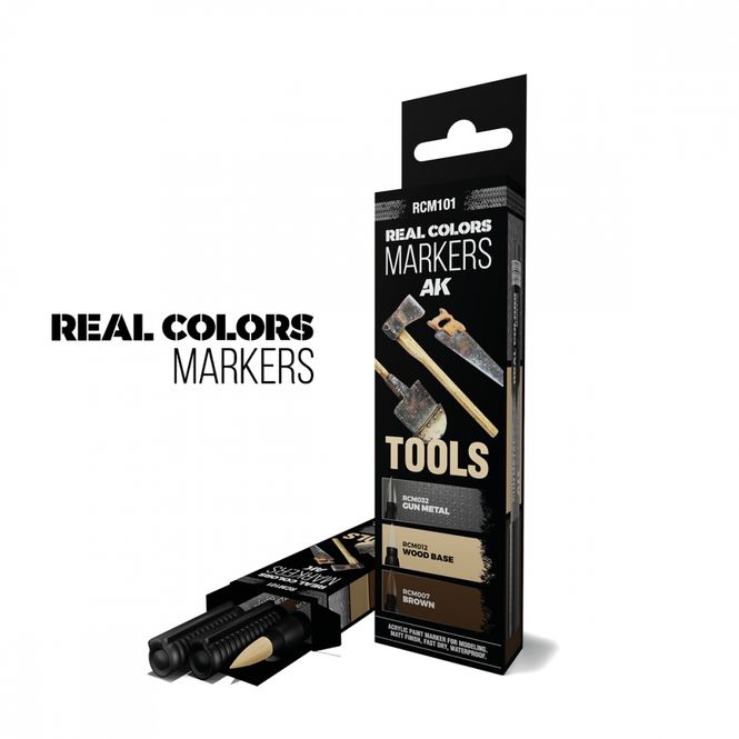 Hovedbilde AK Real Colors Markers - Tools - 3 markers