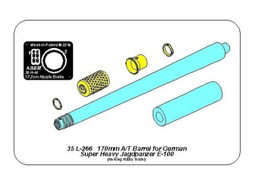 170mm A/T gun barrel for German Jagdpanzer E-100 (Amusing)