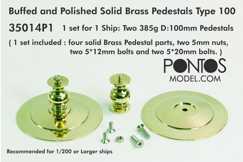 Pontos Model - Buffed and Polished Solid Brass Pedestals Type 100 (35014P1)