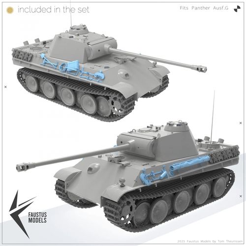 Faustus Models 1:35 - FM35021 Panther Tool Racks (Battle worn)