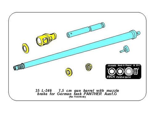 7,5 cm  barrel  with muzzle brake for Panther Ausf.G